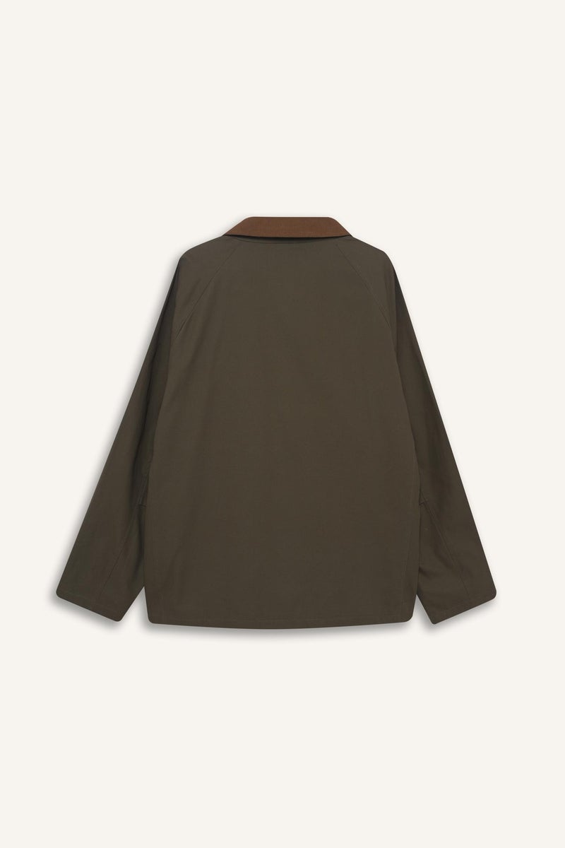 DeFacto Green Man Regular Fit Shirt Collar Lined Cotton Zippered Jacket Casual - Image 5